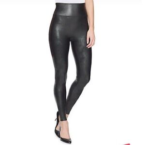 Women's Black Faux Leather Leggings